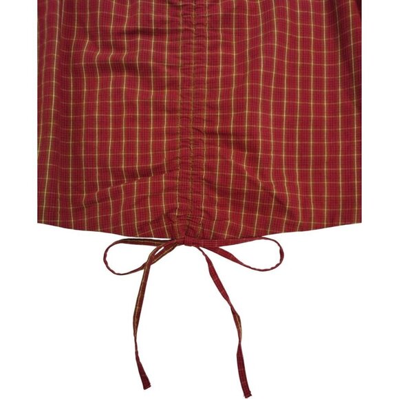 Levi's red plaid blouse, slim fit, long puffed sleeves, Size S, NWT - Picture 5 of 11